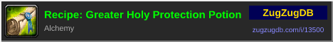 Recipe: Greater Holy Protection Potion: forum signature banner