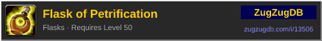 Flask of Petrification: forum signature banner