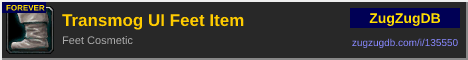 Transmog UI Feet Item: forum signature banner