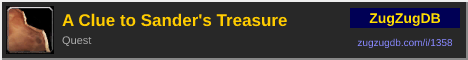 A Clue to Sander's Treasure: forum signature banner