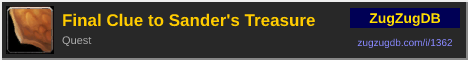 Final Clue to Sander's Treasure: forum signature banner