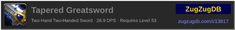 Tapered Greatsword: forum signature banner