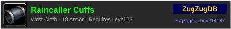 Raincaller Cuffs: forum signature banner