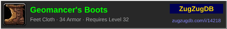 Geomancer's Boots: forum signature banner