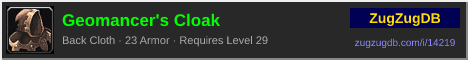 Geomancer's Cloak: forum signature banner