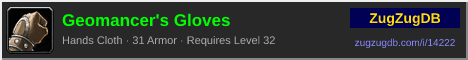 Geomancer's Gloves: forum signature banner