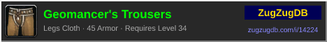 Geomancer's Trousers: forum signature banner