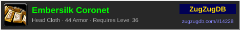 Embersilk Coronet: forum signature banner
