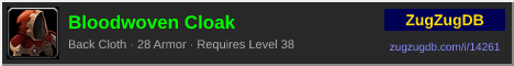 Bloodwoven Cloak: forum signature banner
