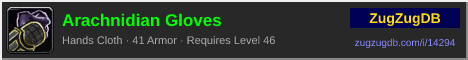 Arachnidian Gloves: forum signature banner