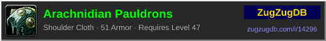 Arachnidian Pauldrons: forum signature banner