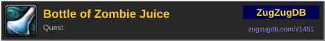 Bottle of Zombie Juice: forum signature banner