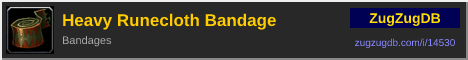 Heavy Runecloth Bandage: forum signature banner