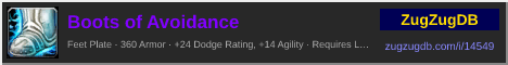 Boots of Avoidance: forum signature banner