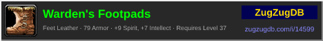 Warden's Footpads: forum signature banner