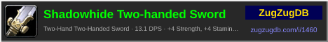 Shadowhide Two-handed Sword: forum signature banner