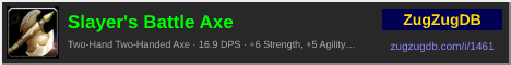 Slayer's Battle Axe: forum signature banner