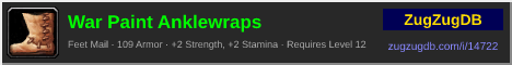 War Paint Anklewraps: forum signature banner