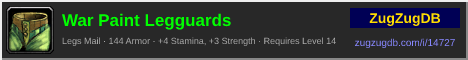War Paint Legguards: forum signature banner