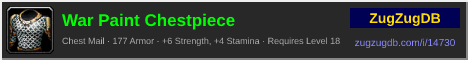 War Paint Chestpiece: forum signature banner
