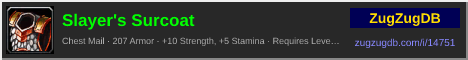 Slayer's Surcoat: forum signature banner