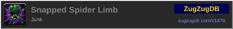 Snapped Spider Limb: forum signature banner
