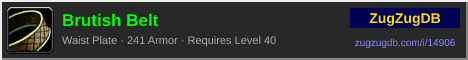 Brutish Belt: forum signature banner