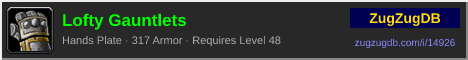 Lofty Gauntlets: forum signature banner