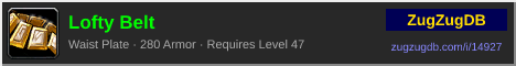 Lofty Belt: forum signature banner