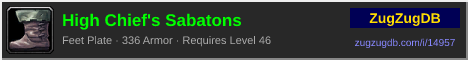 High Chief's Sabatons: forum signature banner