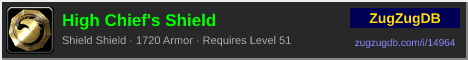 High Chief's Shield: forum signature banner