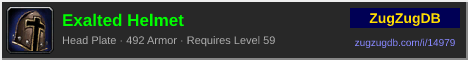 Exalted Helmet: forum signature banner