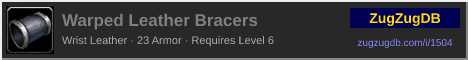 Warped Leather Bracers: forum signature banner