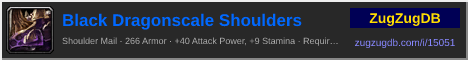 Black Dragonscale Shoulders: forum signature banner