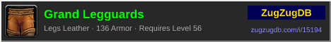 Grand Legguards: forum signature banner