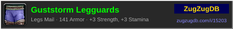 Guststorm Legguards: forum signature banner
