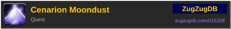 Cenarion Moondust: forum signature banner