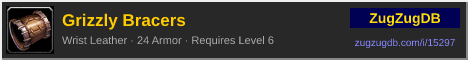 Grizzly Bracers: forum signature banner