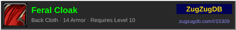 Feral Cloak: forum signature banner