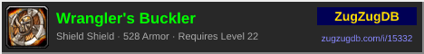 Wrangler's Buckler: forum signature banner