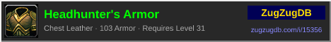 Headhunter's Armor: forum signature banner
