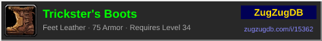 Trickster's Boots: forum signature banner