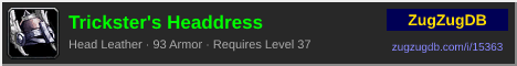 Trickster's Headdress: forum signature banner