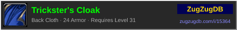 Trickster's Cloak: forum signature banner