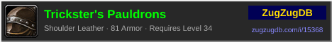 Trickster's Pauldrons: forum signature banner