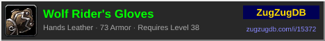 Wolf Rider's Gloves: forum signature banner