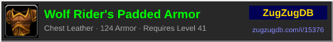 Wolf Rider's Padded Armor: forum signature banner
