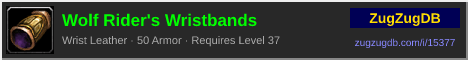 Wolf Rider's Wristbands: forum signature banner