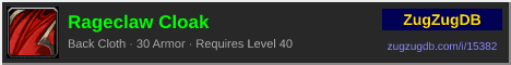 Rageclaw Cloak: forum signature banner