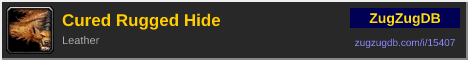 Cured Rugged Hide: forum signature banner